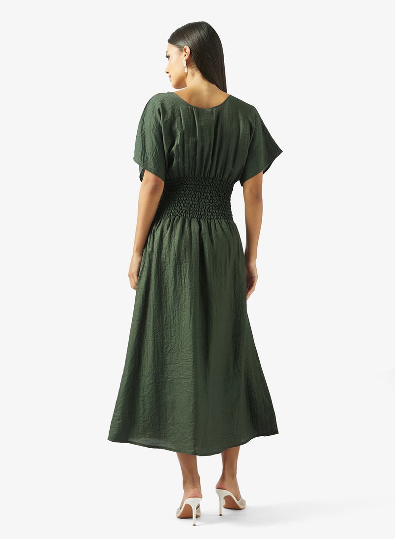 hayas closet Square Neck Belted Under Abaya Dress - Image 2